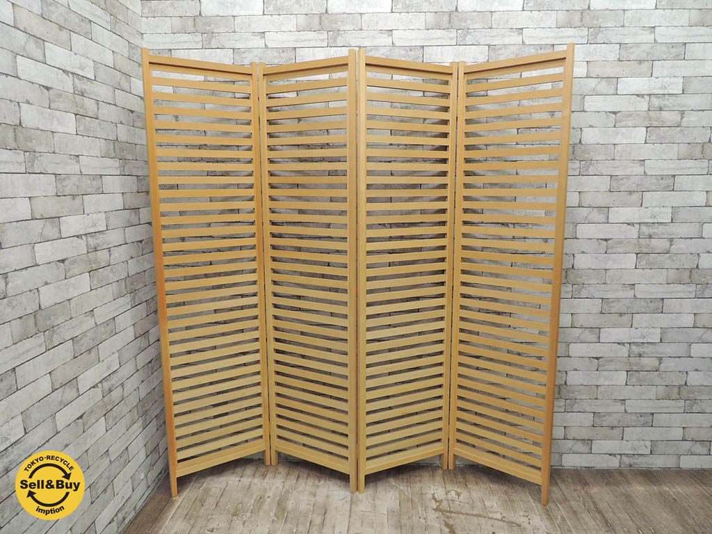 ナチュラルデザイン 4連 パーテーション 衝立 中古品 買い取りしました。祖師ヶ谷大蔵店 出張買取もお任せ下さい。