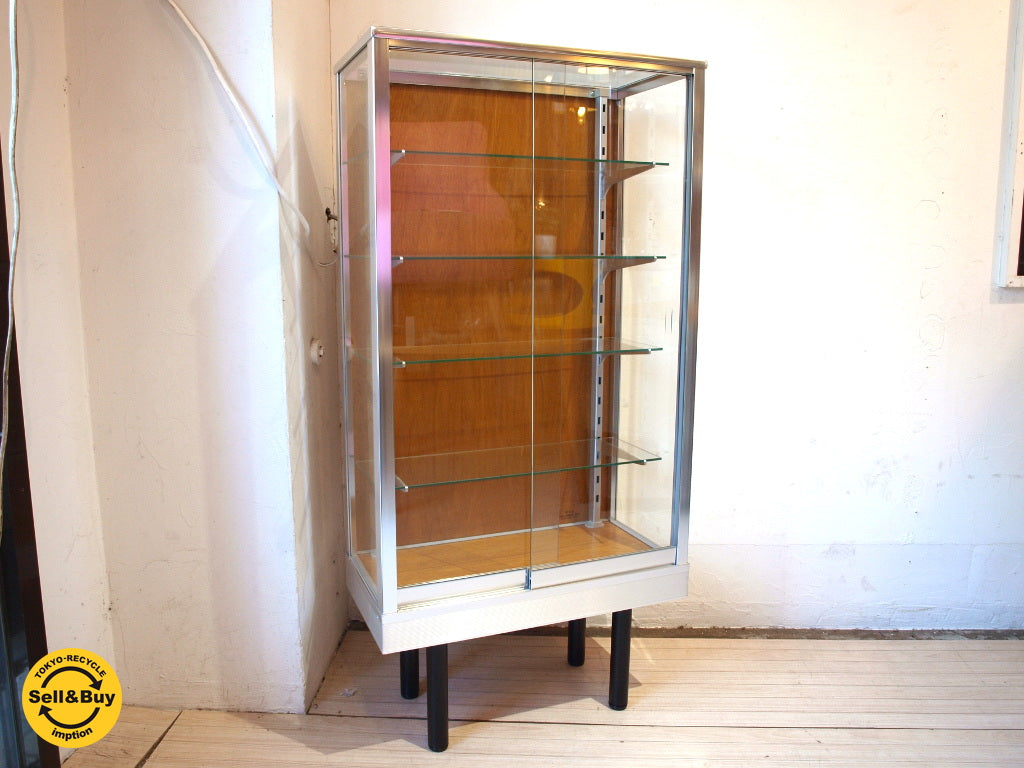 パシフィック ファニチャー サービス P.F.S. アルミナム ガラスケース ALUMINIUM GLASS CASE 幅60ｃｍ 美品 ★中古品 買い取りしました。下北沢店 出張買取もお任せ下さい。