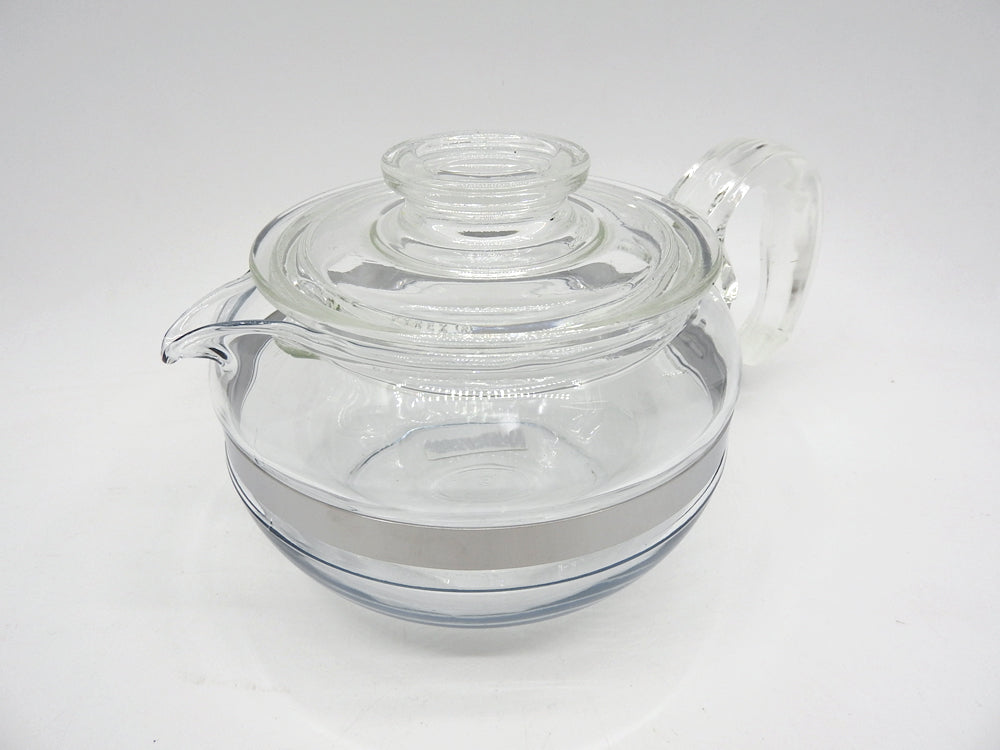 コーニング Corning オールド パイレックス PYREX フレームウェアシリーズ 6カップ ティーポット 1950～1960年代 ビンテージ 耐熱ガラス製 USA ミッドセンチュリー 中古品  買い取りしました。