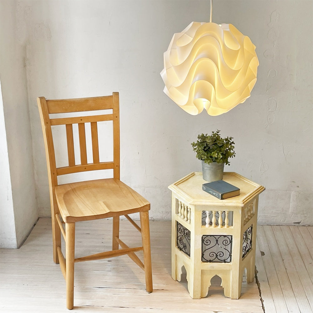 【下北沢店】モロッコ Moroccan 木製サイドテーブル ペインテッド イエロー ヘキサゴン 店舗什器 買取させていただきました。