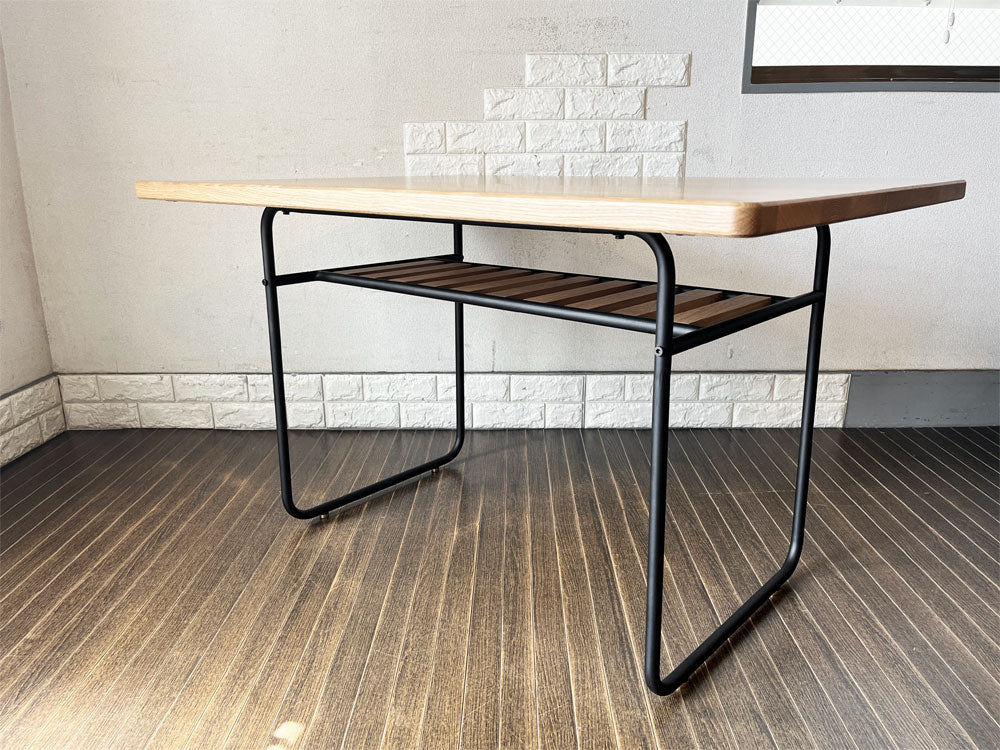 リセノ Re:CENO ワイリー WIRY リビングダイニングテーブル オーク無垢材 スチール脚 W115cm ビンテージスタイル 定価￥89,800-  中古品  買い取りしました。
