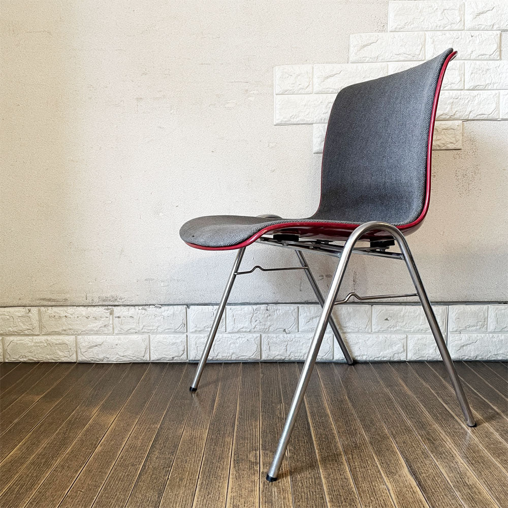 【経堂店】コトブキ KOTOBUKI サイドチェア FRP製 別注レッドシェル オリジナルファブリック グレー スタッキングベース LOWタイプ 柳宗理 ビンテージ ジャパニーズミッドセンチュリー 買取させていただきました。