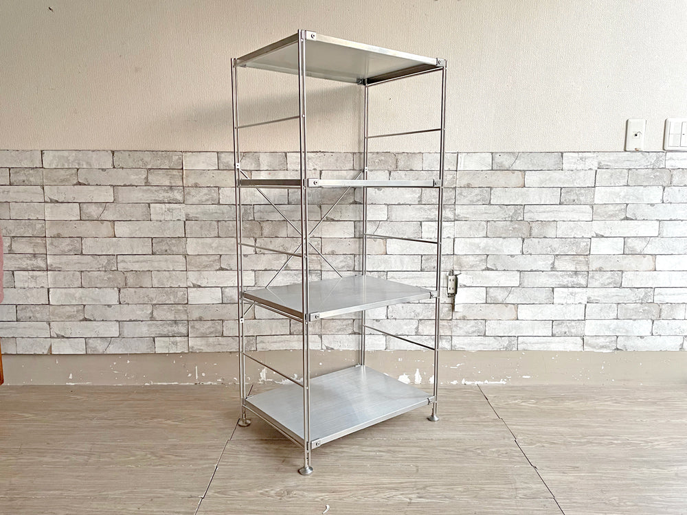 無印良品 MUJI ステンレスユニットシェルフ 中サイズ 4段 スリム 幅56cm 現状品 中古品 買い取りしました。