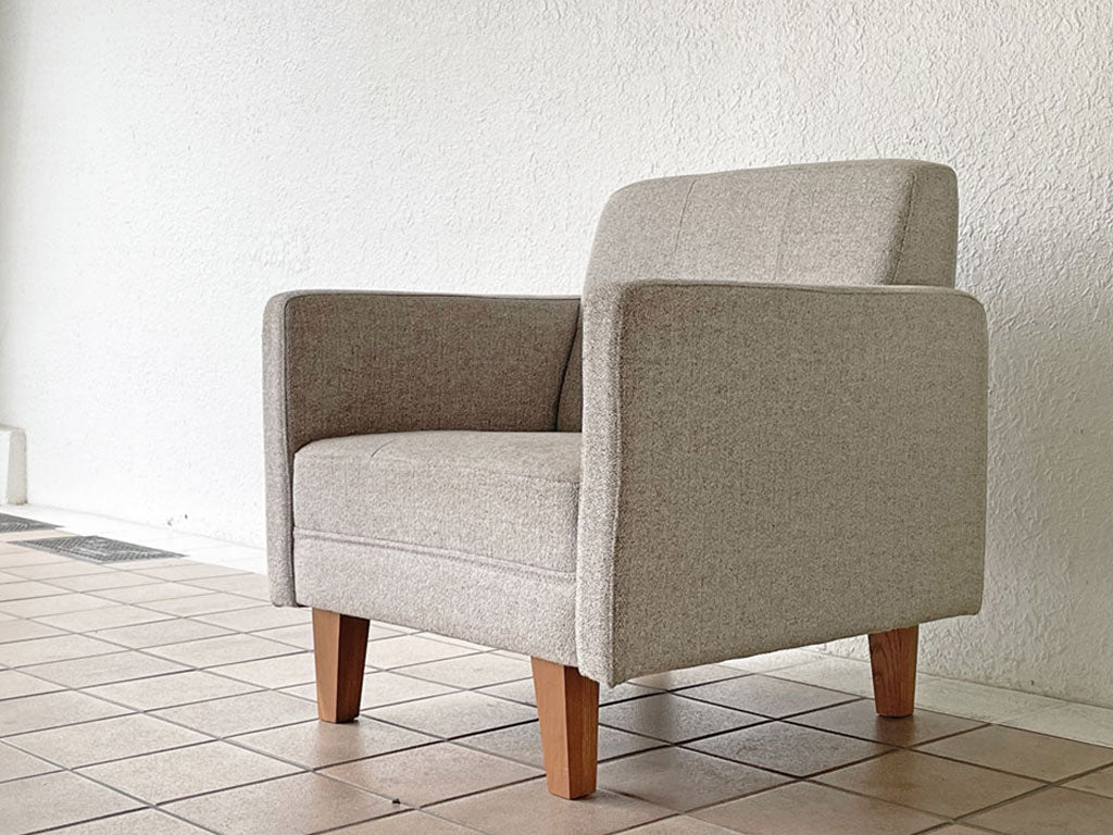 モモナチュラル Momo Natural ソユル SOEUR ソファ 1P ファブリック グレー アームチェア ラウンジチェア 中古品 買い取りしました。