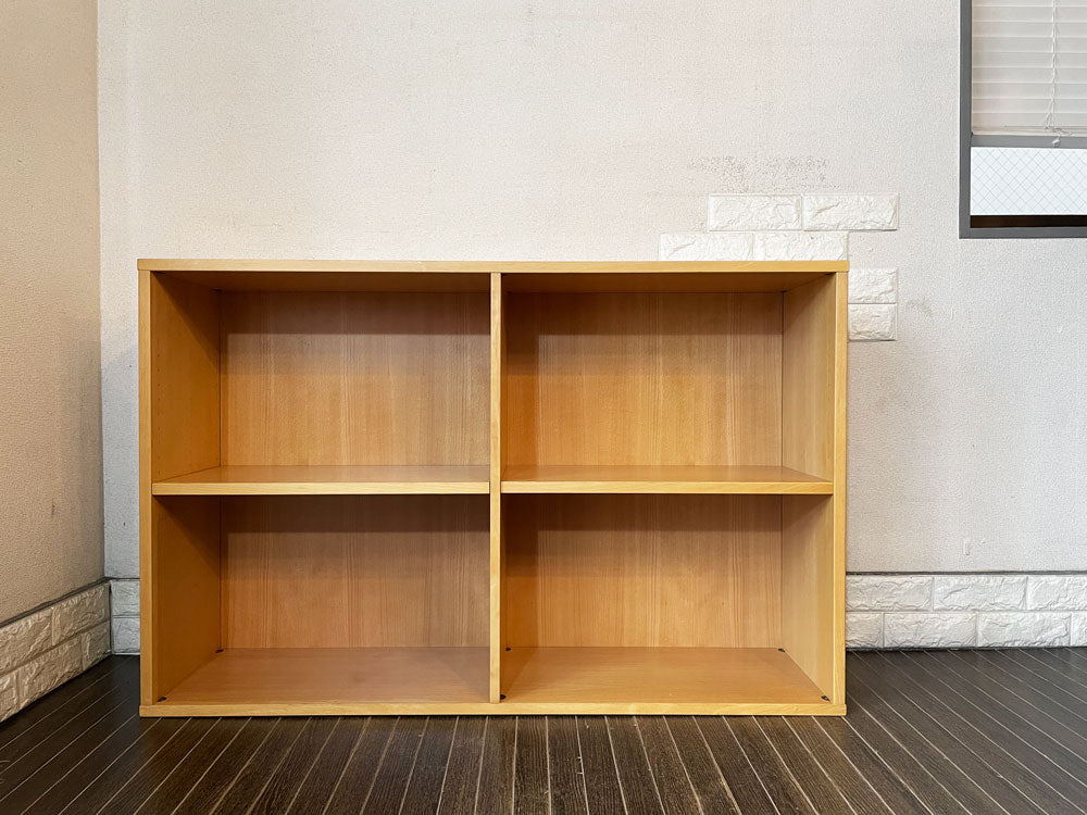ラボファ Labofa ビーチ材 ブックシェルフ 本棚 収納棚 2列2段 W120cm 棚板高さ調整可 シンプル デンマーク製 北欧家具  中古品  買い取りしました。