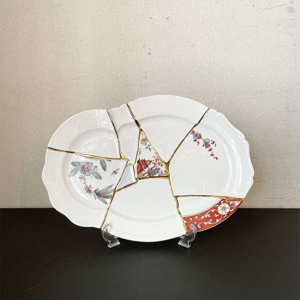 【経堂店】セレッティ SELETTI キンツギ Kintsugi クラックディテール サービングプレート トレイ W42.5cm ボーンチャイナ MARCANTONIO イタリア 参考価格￥39,812- 買取させていただきました。