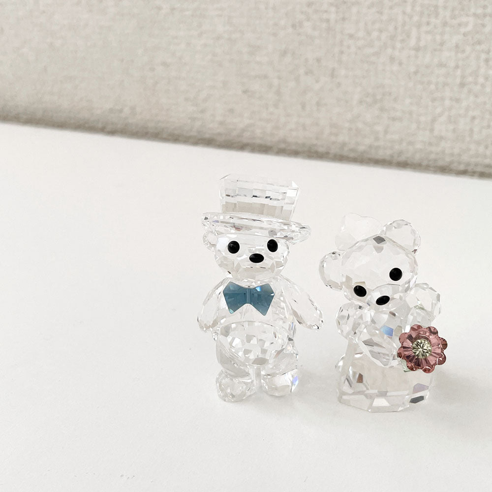 【経堂店】スワロフスキー SWAROVSKI クリスベア Kris Bear あなたとわたし you and I クリスタルオブジェ 2体セット 箱付 廃番 買取させていただきました。