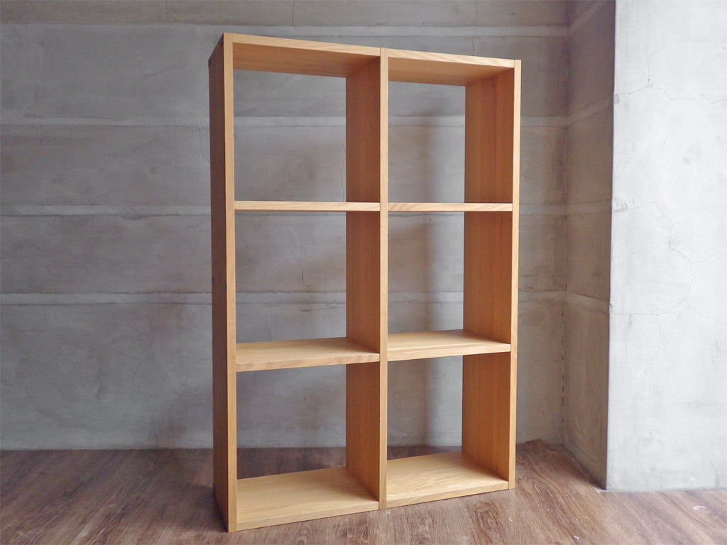 無印良品 MUJI スタッキングシェルフ 2列3段 オーク材 オープンシェルフ W81cm 定価28,800円 中古品 買い取りしました。