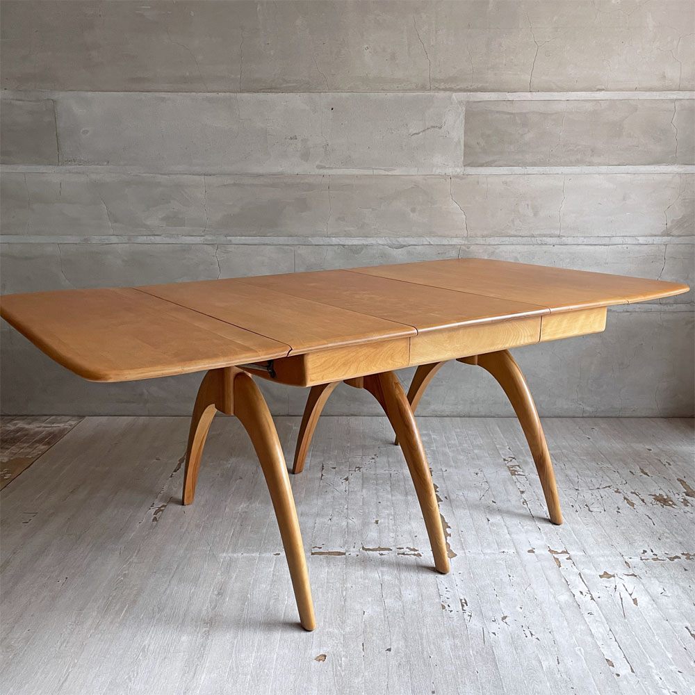 【学芸大学店】ヘイウッドウェイクフィールド HEYWOOD WAKEFIELD Butterfly Drop-leaf Dining Table バタフライドロップリーフダイニングテーブル エクステンション ダイニングテーブル トリプルウィッシュボーン USビンテージ買取させていただきました。