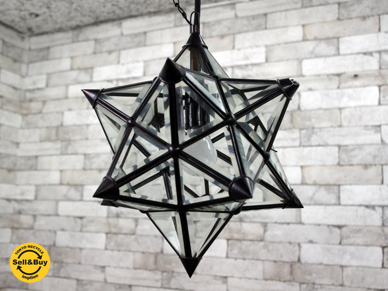 マーブル デュ モンド Meubles Du Monde アイアン×ガラス ペンダントライト 星形 中古品 買い取りしました。祖師谷大蔵店 出張買取もお任せ下さい。
