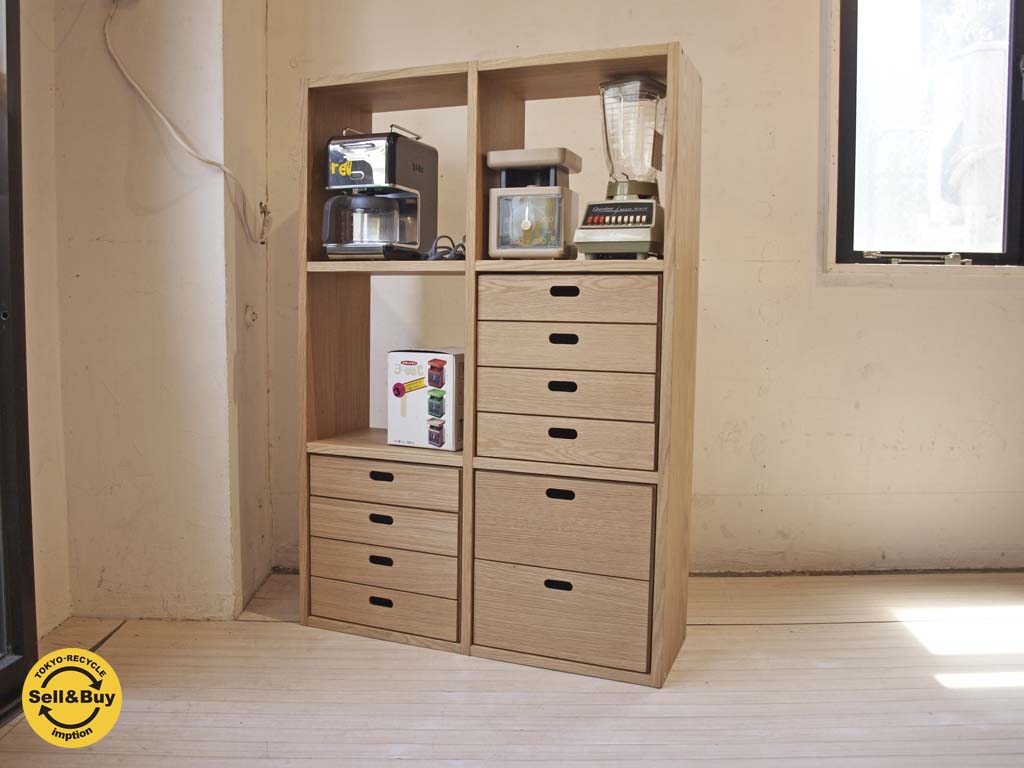 無印良品 MUJI スタッキングシェルフ 2列3段 チェスト付 横置き可 中古品 買い取りしました。下北沢店 出張買取もお任せ下さい。