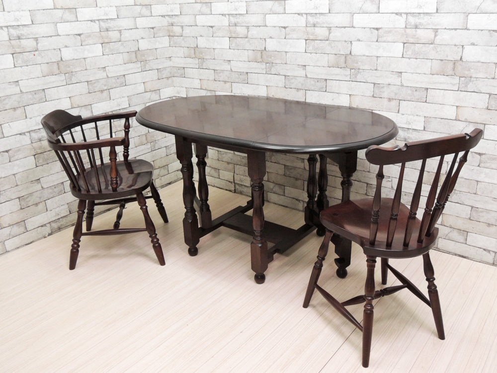 松本民芸家具 M型 バタフライテーブル & #91型 キャプテンチェア & SP型 スピンドルチェア ミスメザクラ 民芸家具 刻印有り 中古品 買い取りしました。