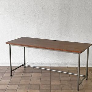 【用賀店】インダストリアルデザイン Industrial Design ワークデスク ウッド天板ｘスチールレッグ W160cm 配線孔 買取させていただきました。