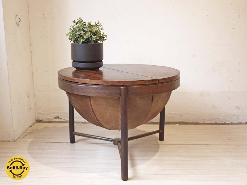 Rasmus Solberg ソーイングテーブル Sewing table サイドテーブル ビンテージ ノルウェー ～ 最早、芸術的な美しさを持ったテーブル。【 買取と販売とレンタルのお店 】