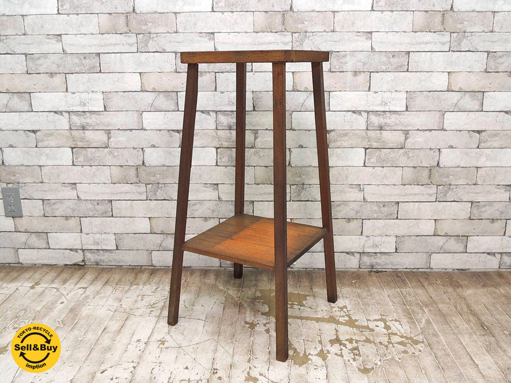 時代家具 無垢材 クラフト 花台 サイドテーブル 中古品 買い取りしました。祖師ヶ谷大蔵店 出張買取もお任せ下さい。