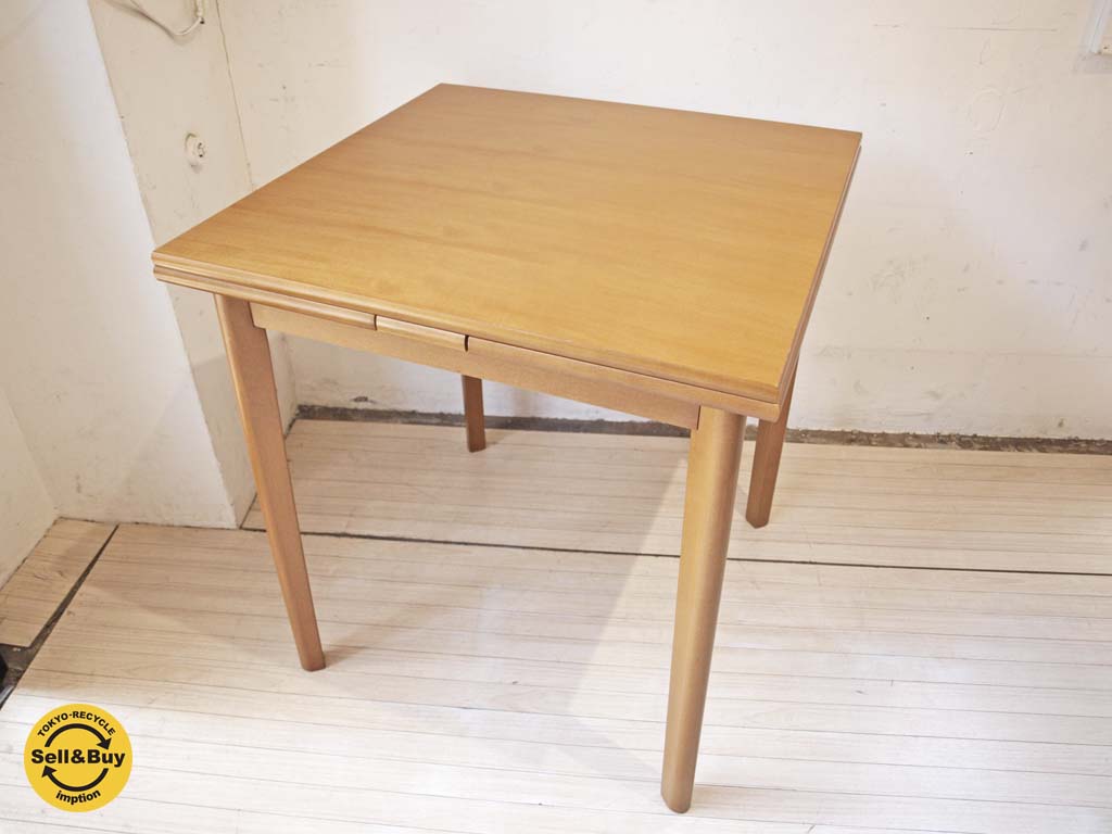 北欧デザイン 伸長式ダイニングテーブル ビーチ材 中古品 買い取りしました。