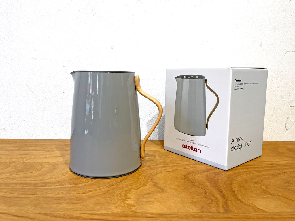 ステルトン Stelton エマ Emma バキュームジャグ ティー Vacuum jug Tea 1.0リットル グレー  中古品 買い取りしました。