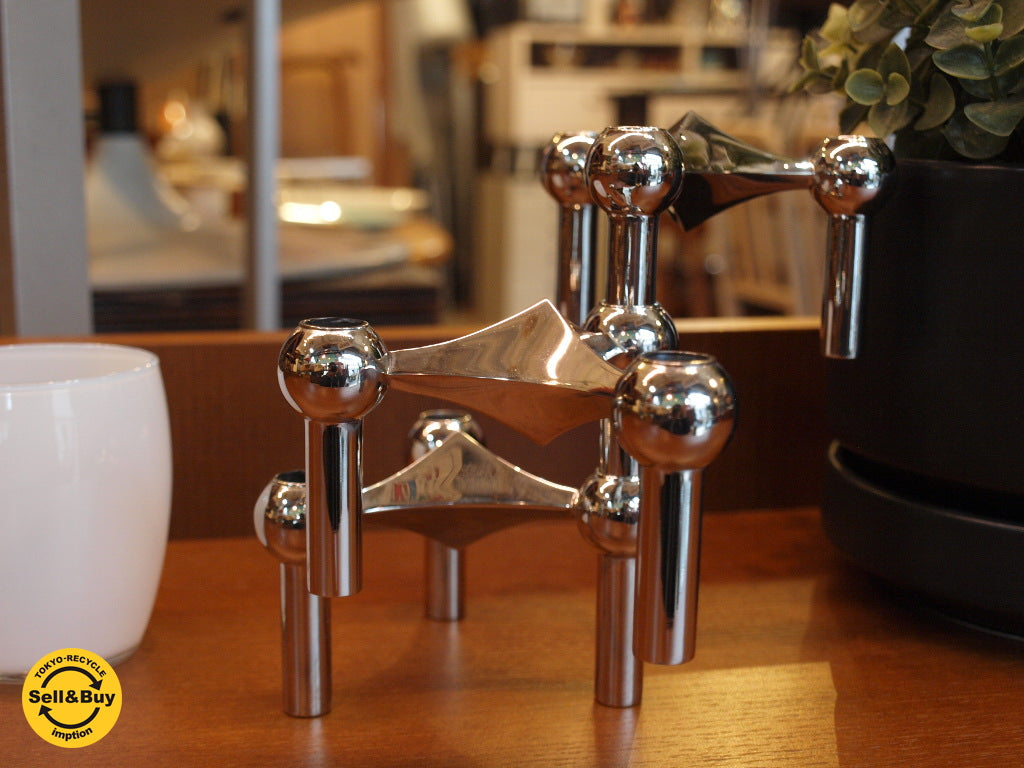 ストッフ ナゲル キャンドルホルダー クローム STOFF Nagel candle holder Chrome ～ ジオメトリックなインテリアアクセサリー ～