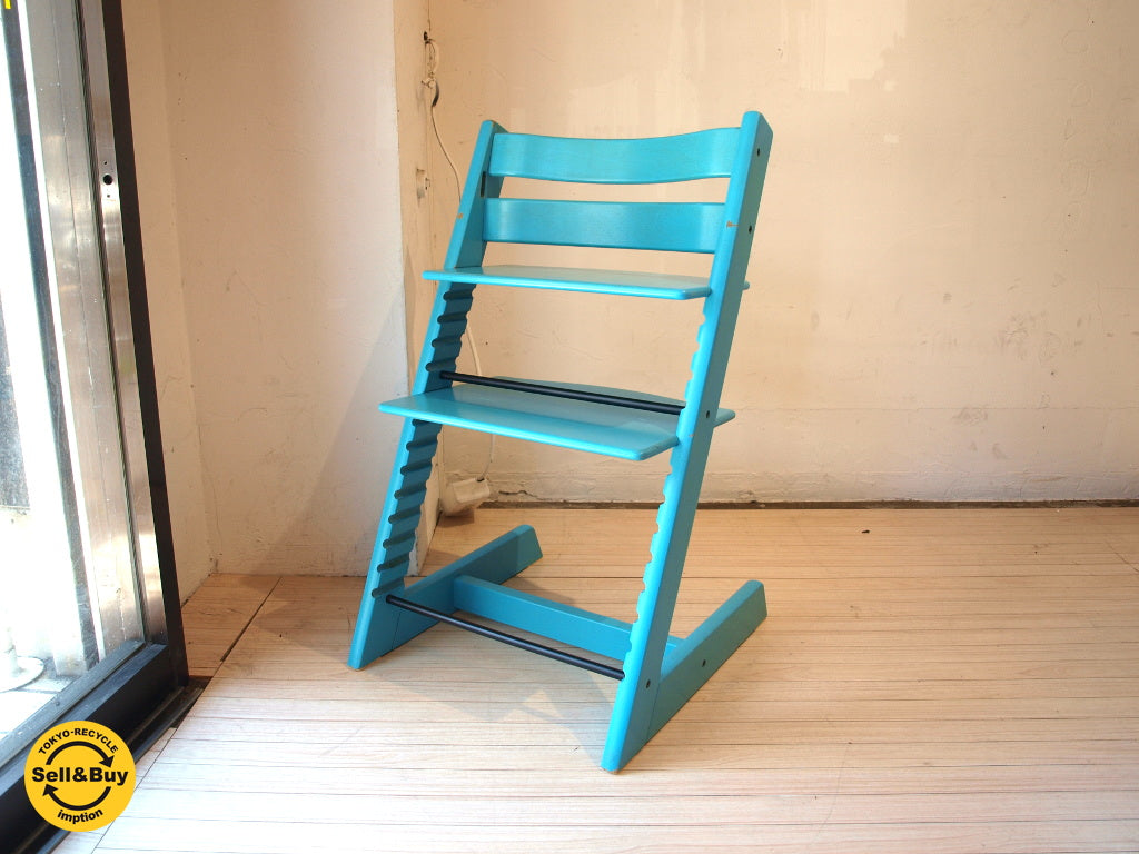 ストッケ STOKKE トリップトラップ TRIPP TRAPP チェア 新型ガード対応 ターコイズブルー ～ ユニークでビビットなカラーリング【 買取と販売とレンタルのお店 】