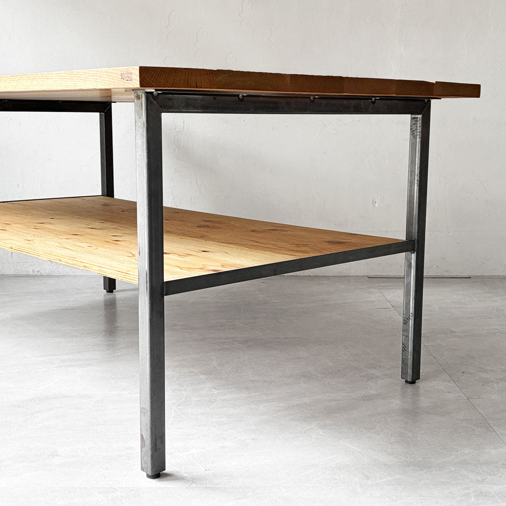スクエアファニチャー SQUARE FURNITURE オーク 無垢材 ワーキングテーブル 作業台 アトリエテーブル W180cm インダストリアル 店舗什器～クリエイティブの土台