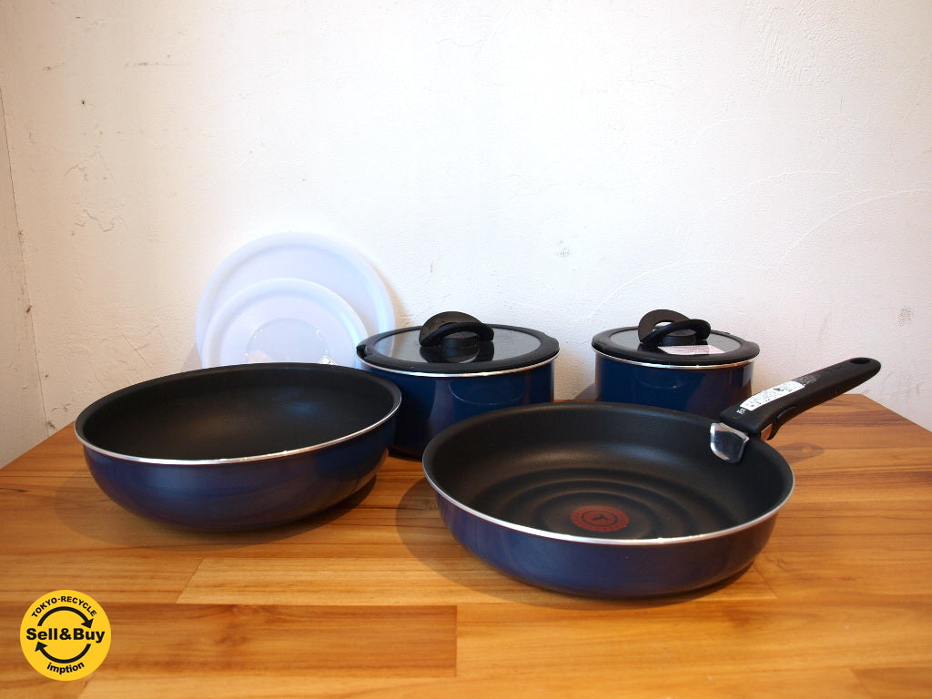 ティファール T-fal イグジニオ フライパンセット ネオ グランブルー プレミアセット9 USED ★中古品 買い取りしました。下北沢店 出張買取もお任せ下さい。