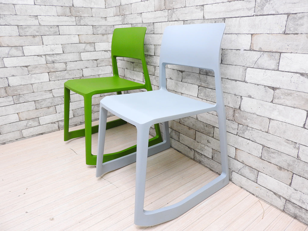 ヴィトラ Vitra ティプトン Tip Ton チェア デスクチェア ダイニングチェア スタッキングチェア カクタス グリーン ＆ アイスグレー チルト機能 定価:\33,000- 2脚  中古品 買い取りしました。