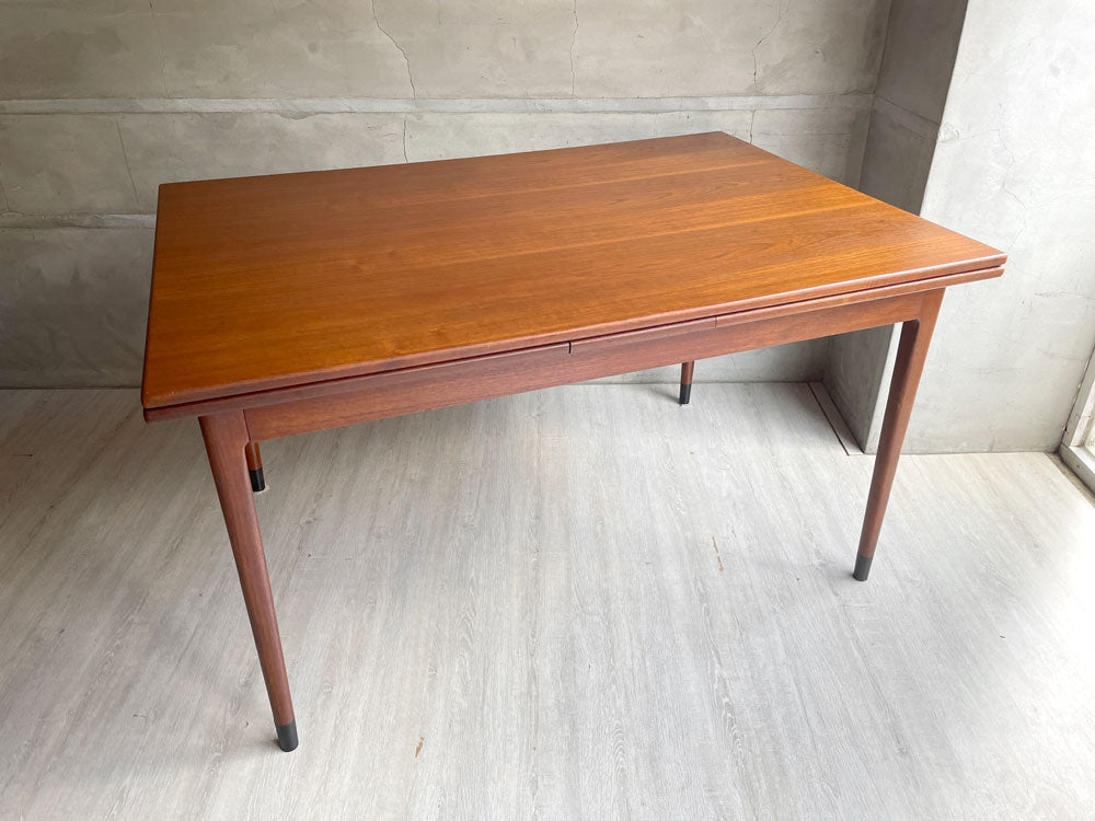 J.L.モラー J.L.Moller チーク材 エクステンション ダイニングテーブル N.O.Moller ニールス・O・モラー デンマーク 60s 北欧ビンテージ 買い取りしました。
