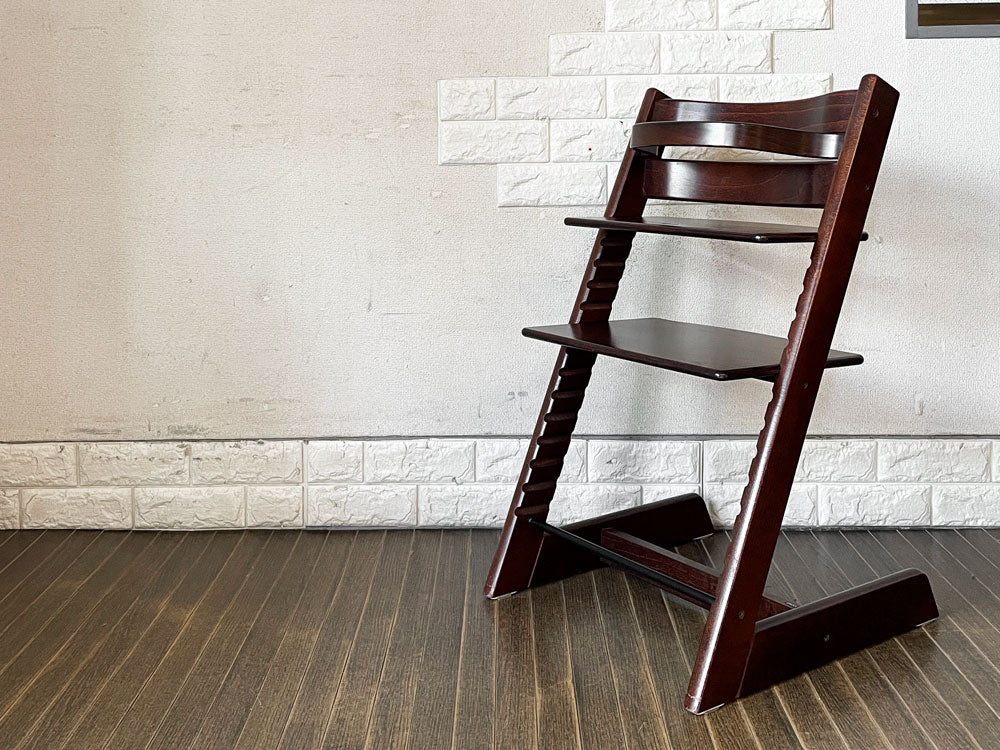 ストッケ STOKKE トリップトラップ TRIPP TRAPP ベビーチェア キッズチェア ブラウン S/N3～ 木製ガード付 ノルウェー 北欧家具  中古品  買い取りしました。