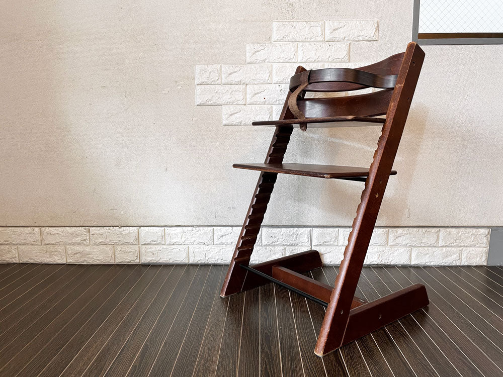 ストッケ STOKKE トリップトラップ TRIPP TRAPP ベビーチェア キッズチェア ブラウン S/N0～ 木製ガード付 ノルウェー 北欧家具 中古品  買い取りしました。