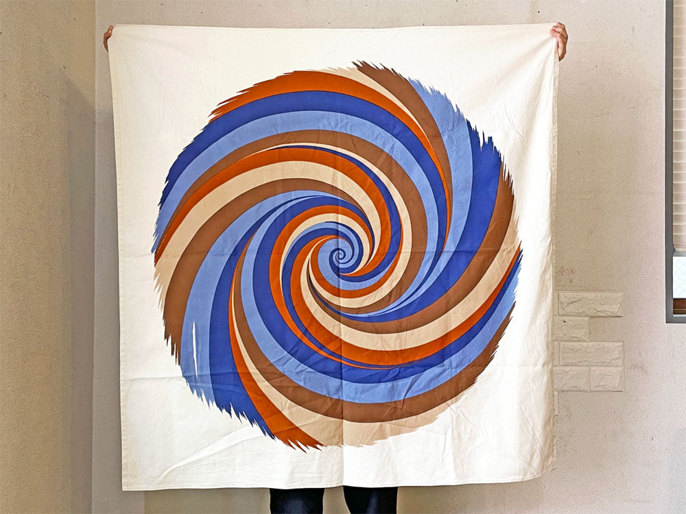 ストローマ Stromma ハリケーン Hurricane ファブリック テーブルクロス 117×113cm カリー・メリン Curry Melin スウェーデン 北欧ビンテージ  中古品  買い取りしました。