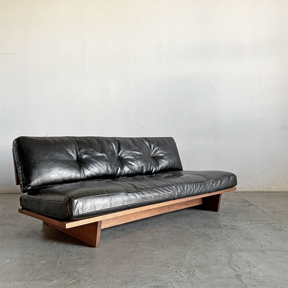 【登戸BASE店】アクタス ACTUS ファイブバイファイブ five by five ティル TILL 2シーターソファ W160cm ウォールナット材 本革 ブラックレザー 廃番 買取させていただきました。