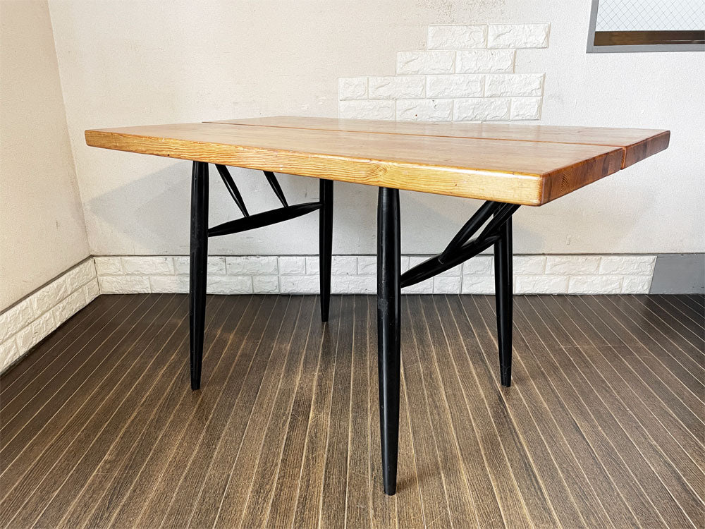ラウカンプー Laukaan puu ピルッカ pirkka ダイニングテーブル パイン材 W120cm イルマリ・タピオヴァーラ 1950-60s フィンランド 北欧ビンテージ 希少  中古品  買い取りしました。
