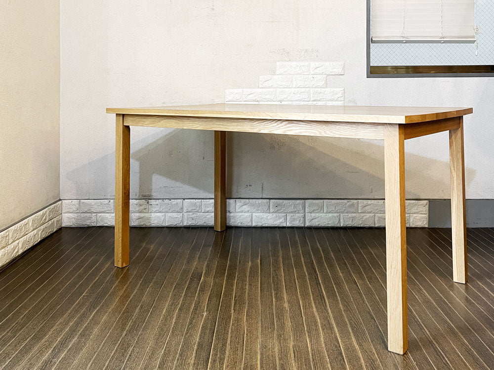 無印良品 MUJI オーク無垢集成材 ダイニングテーブル W140cm ナチュラル シンプルデザイン 廃番  中古品  買い取りしました。