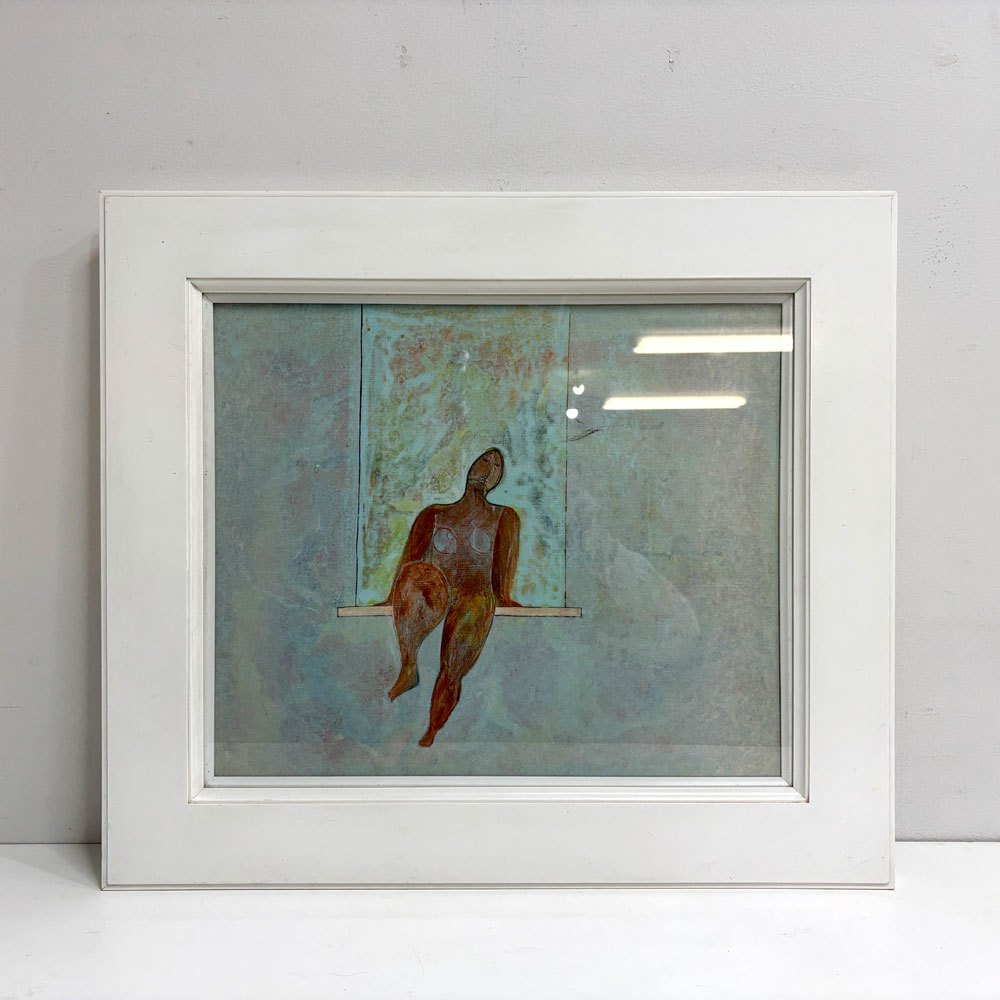 【祖師ヶ谷大蔵店】佐藤剛外 油彩画 窓辺の裸婦 油絵 洋画家 童話作家 自由美術協会会員 日本美術家連盟会員 額装品 買取させていただきました。