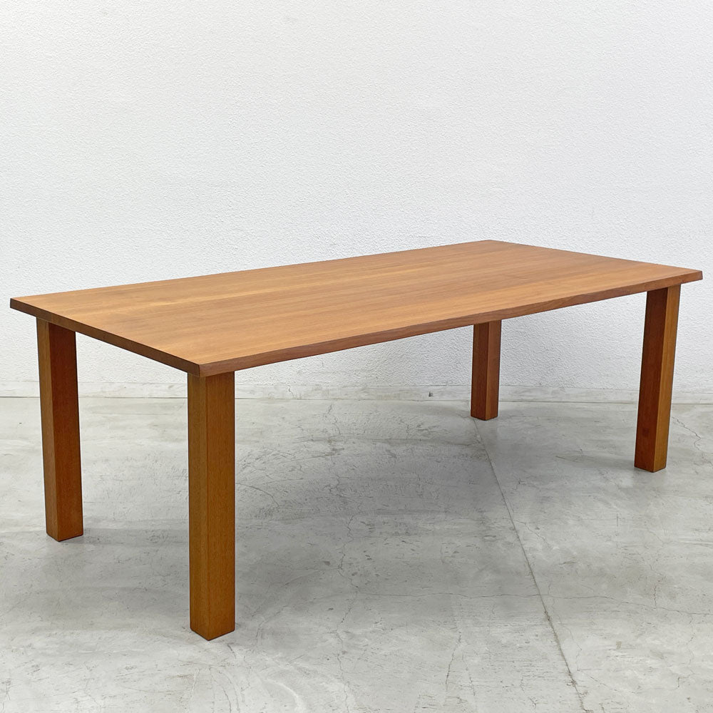 【登戸BASE EC店】チーク無垢材 ダイニングテーブル Teak solid wood Dining table 耳付 ライブエッジ 無垢脚 買取させていただきました。