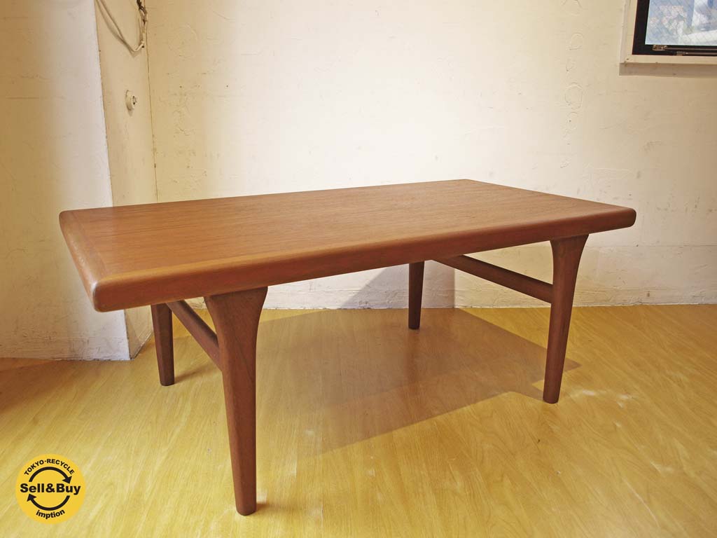 デンマーク ビンテージ チーク材 センターテーブル Danish Teak Wood Center table ヨハネス・アンダーソン オマージュデザイン コーヒーテーブ 中古品 買い取りしました。