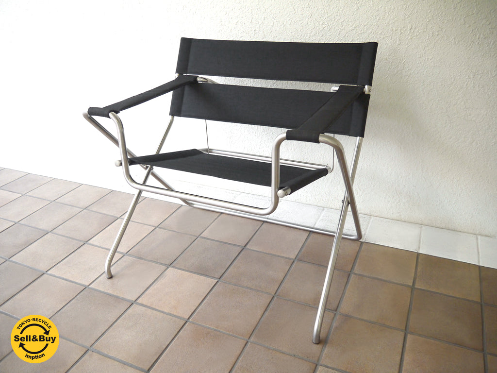 テクタ TECTA ドイツ マルセル・ブロイヤー Marcel Lajos Breuer ’27デザイン 名作 フォールディングチェア D4E スチールパイプチェア ステンレス製フレーム×ナイロン生地 アウトドアモデル 参考価格¥165,240- アクタス ACTUS & ザ・コンランショップ THE CONRAN SHOP 取扱 バウハウス BAUHAUS モダニズム 新着商品 買い取りしました！