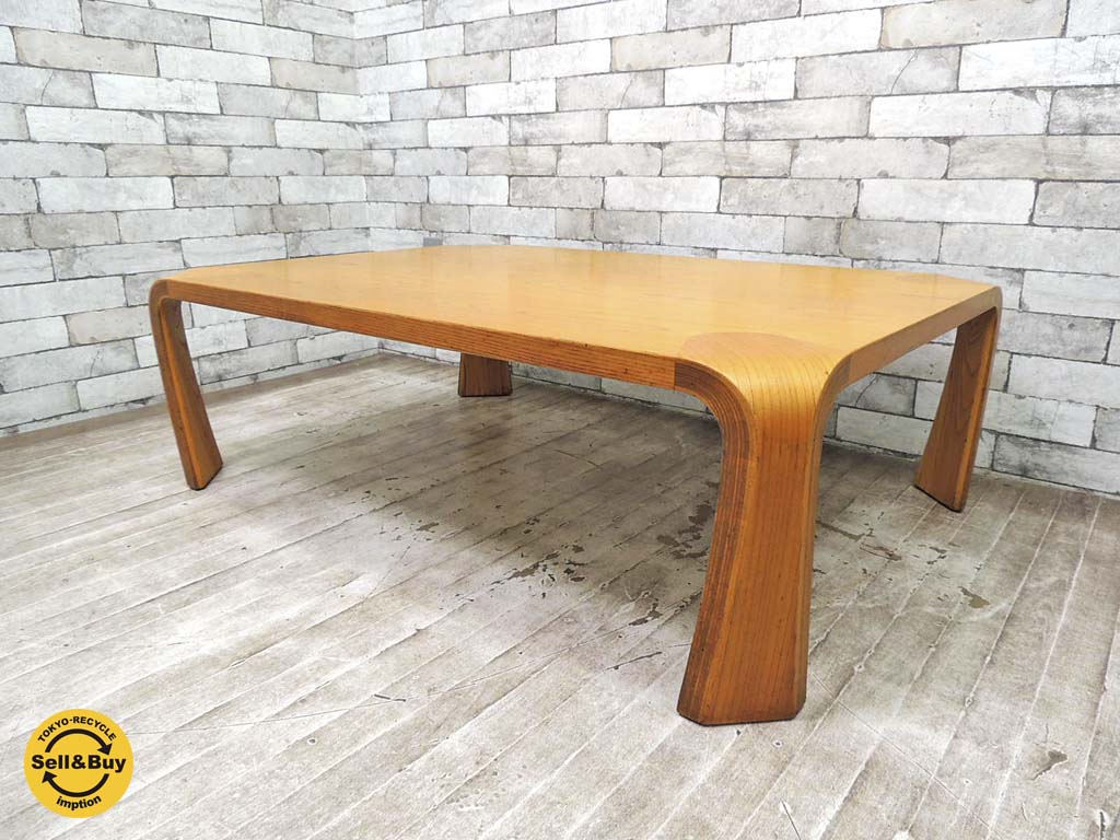 天童木工 Tendo ケヤキ材 座卓 乾三郎 中古品 買い取りしました。祖師ヶ谷大蔵店 出張買取もお任せ下さい。