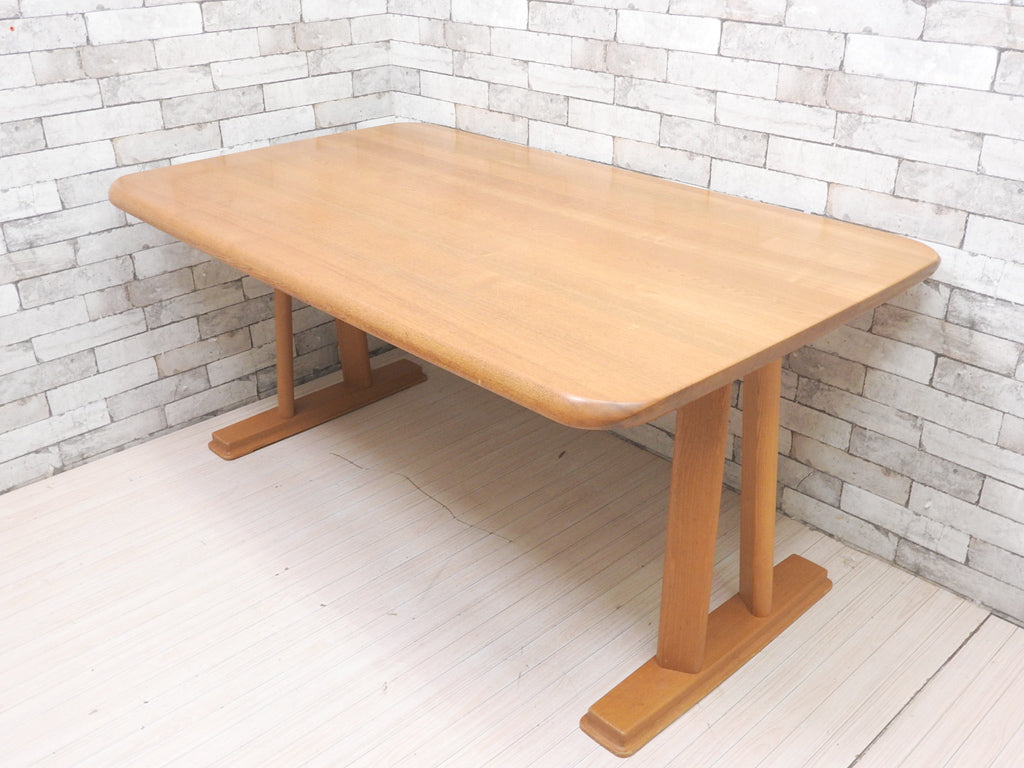 ナチュラルデザイン ダイニングテーブル タモ材 帆立脚 W150  中古品 買い取りしました。