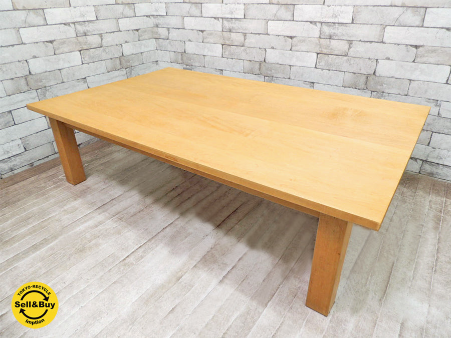トラックファニチャー TRUCK FURNITURE 希少 初期 メープル ローテーブル MAPLE LOW TABLE メイプル無垢材 無垢楓材 コーヒーテーブル センターテーブル リビングテーブル 新着商品 買い取りしました！ 用賀店 出張買取もお任せ下さい。