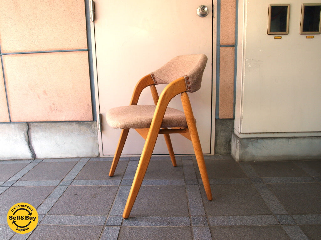 辻木工 70's TSUJI ビンテージ ダイニングチェア Dining chair オーク材 ファブリックシート ★中古品 買い取りしました。下北沢店 出張買取もお任せ下さい。