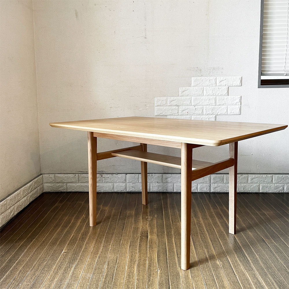 【経堂店】ウニコ unico ロム LOM ダイニングテーブル LDテーブル オーク材 W120cm 収納棚付 シンプルデザイン 定価￥61,050- 買取させていただきました。