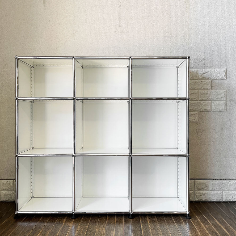 【経堂店】ユーエスエムハラー USM Haller モジュラーファニチャー ハラーシステム キャビネット オープンシェルフ 3列3段 W107cm ピュアホワイト スイス 買取させていただきました。