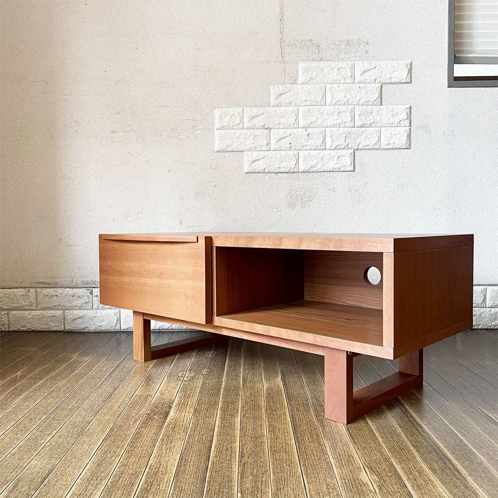 【経堂店】ウニコ unico ルーン LUNE AVボード テレビ台 チェリー材 W94cm 配線孔あり シンプルモダン 廃番 買取させていただきました。