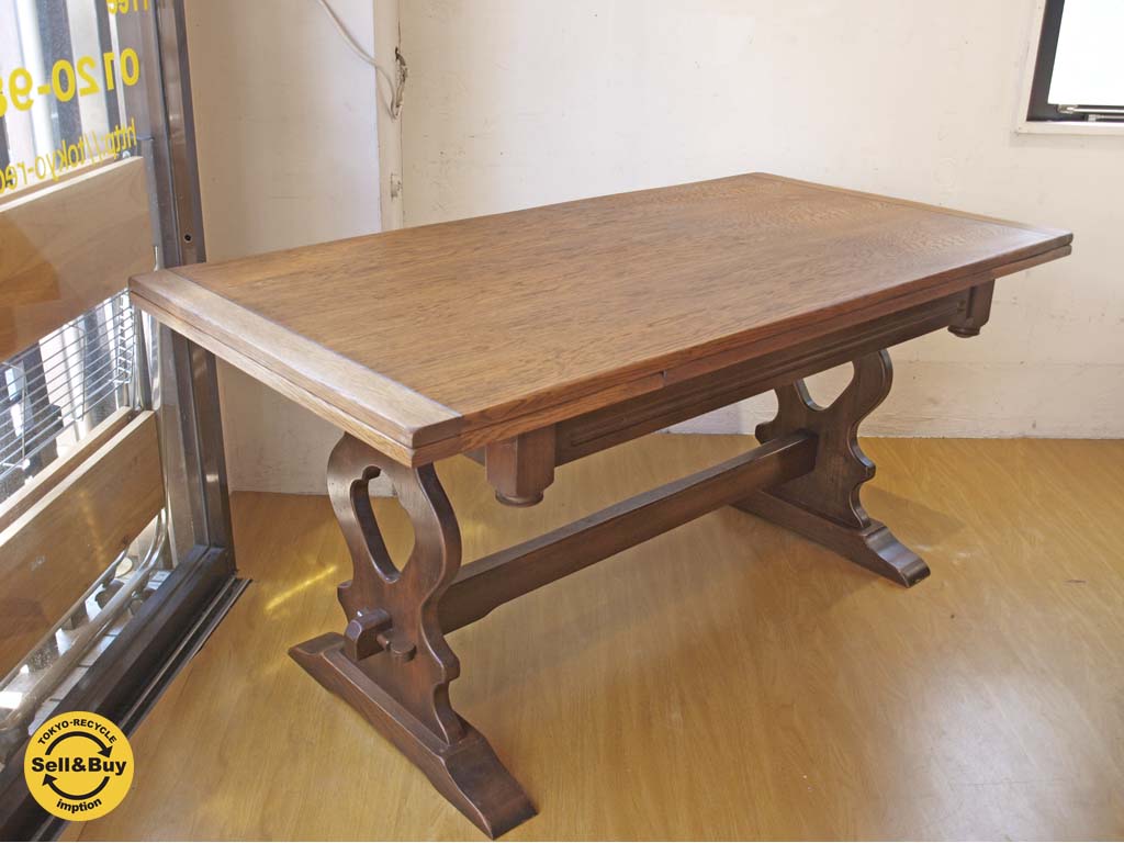 イギリスビンテージ uk vintage ドローリーフテーブル オーク材 天板オイル仕上げ 中古品 買い取りしました。