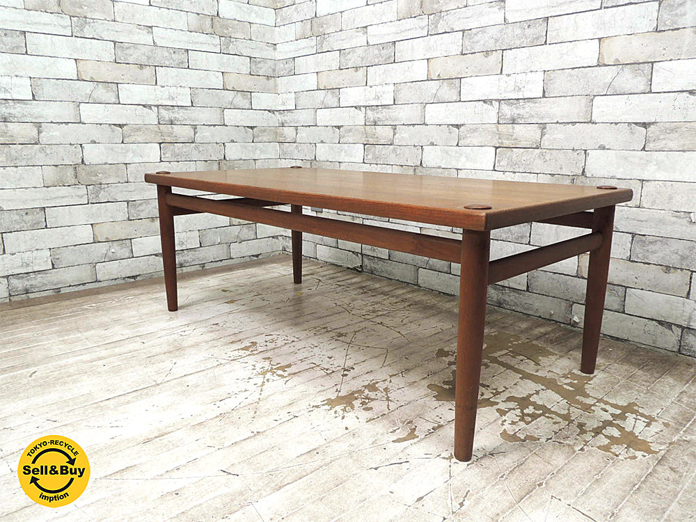 ジャパンビンテージ チーク材 コーヒーテーブル ローテーブル W110cm ミッドセンチュリー 北欧スタイル　中古品 買い取りしました。祖師谷大蔵店 出張買取もお任せ下さい。