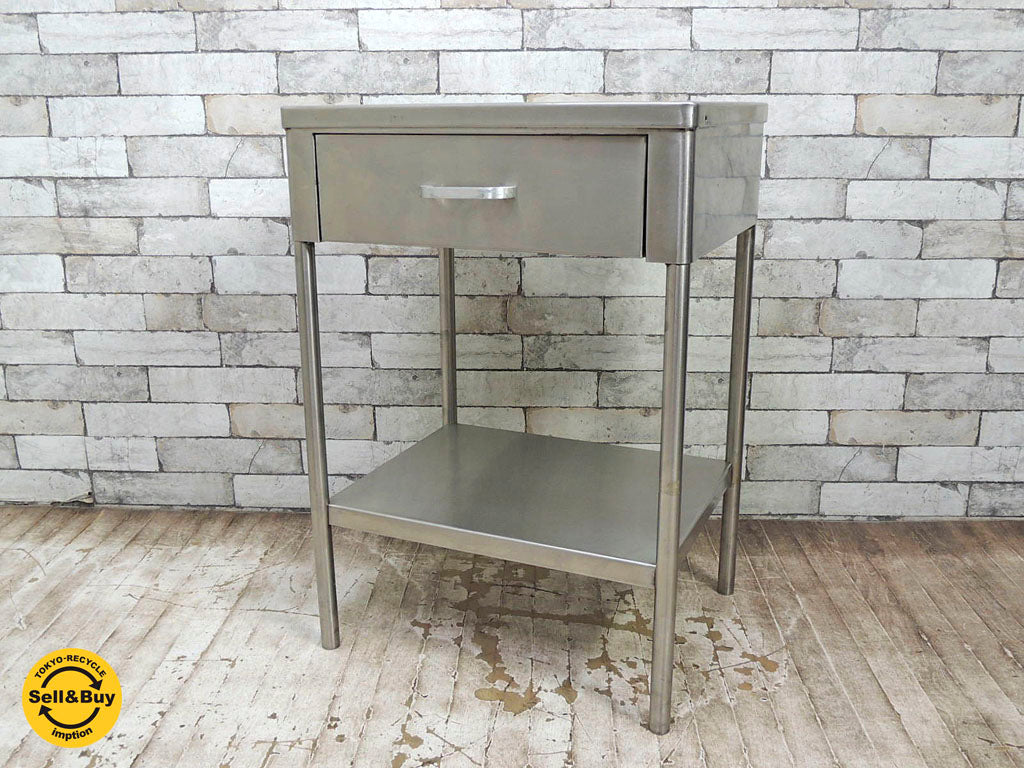 MARFAB USビンテージ 医療系 ステンレス サイドテーブル 中古品 買い取りしました。祖師ヶ谷大蔵店 出張買取もお任せ下さい。