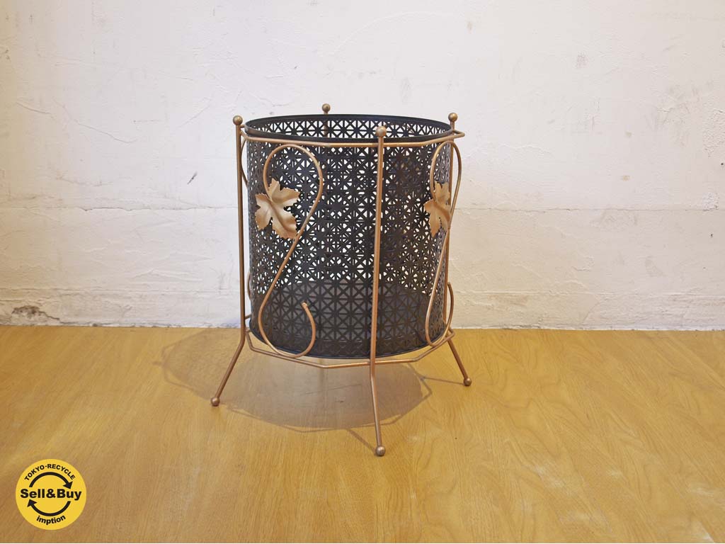 USA vintage プランター アンティーク ミッドセンチュリーモダン ブラス×ブラックスチール 中古品 買い取りしました。