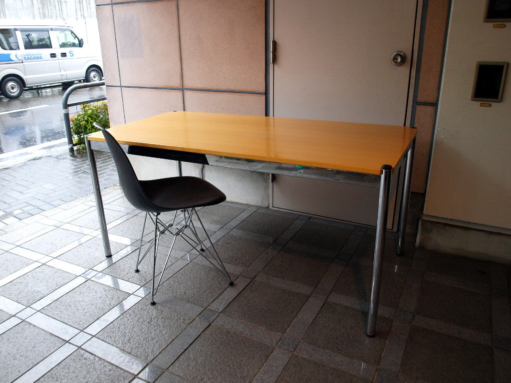 USMモジュラーファニチャー USMハラー テーブル USM Haller Table ナチュラル ～ ウッドとクロームの絶妙なコントラスト【 買取と販売とレンタルのお店 】