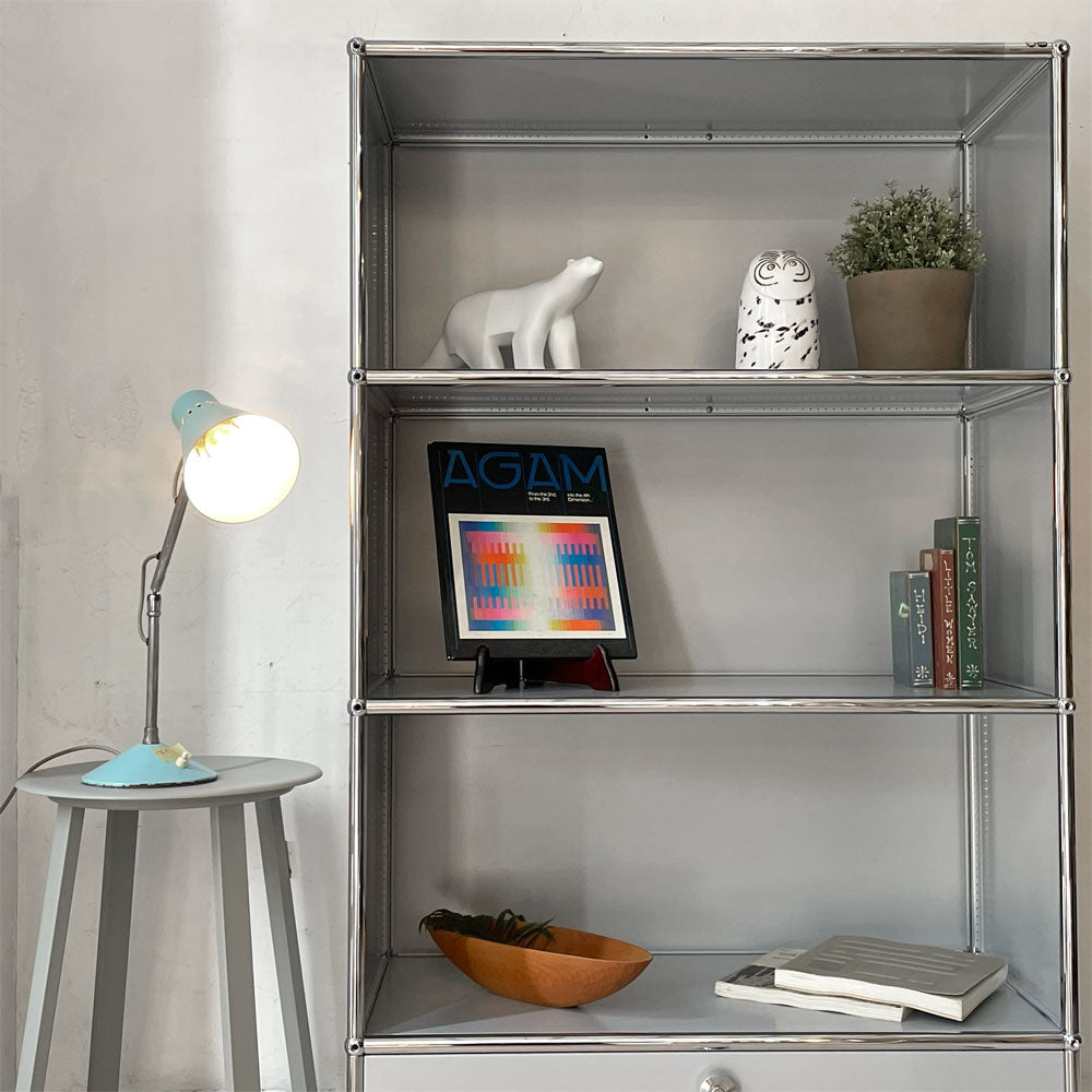 ユーエスエムハラー USMハラー USM Haller キャビネット 1列4段 ライトグレー エクステンションドア～一生を寄り添う収納